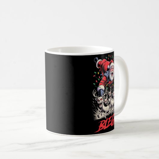 Sleighing In The T Metal Blegh Christmas Kaffeetasse (VorderseiteRechts)