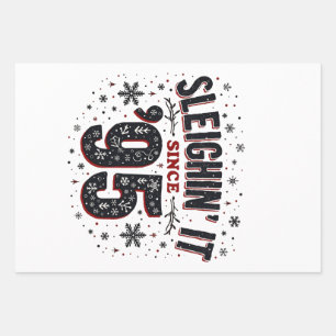 Sleighing it Seit 1995 Geburtstagsweihlover Geschenkpapier Set