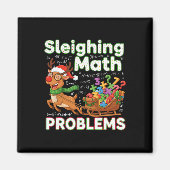 Sleighing Math Problems Christmas Funny Math Teach Magnet (Vorne)