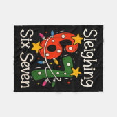 Sleighing Six Seven 67 Meme Christmas Gen Z Alpha  Fleecedecke (Vorderseite (Horizontal))