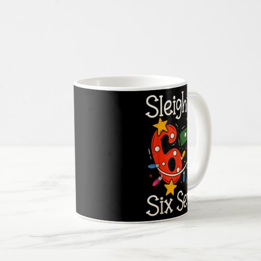 Sleighing Six Seven 67 Meme Christmas Gen Z Alpha  Kaffeetasse (VorderseiteRechts)