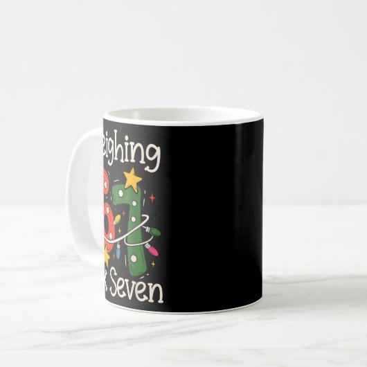 Sleighing Six Seven 67 Meme Christmas Gen Z Alpha Kaffeetasse (Vorderseite Links)