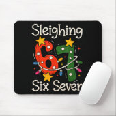 Sleighing Six Seven 67 Meme Christmas Gen Z Alpha Mousepad (Mit Mouse)
