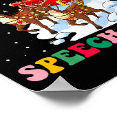 Sleighing Speech Goal Reindeer Christmas Speech Sl Poster (Ecke)
