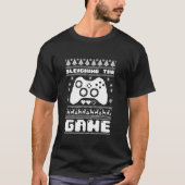 Sleighing the Game Controller Gamers Ugly Christma T-Shirt (Vorderseite)
