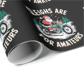 Sleighs sind für Amateurs Weihnachts Motorradfahre Geschenkpapier (Rolleneckpunkt)
