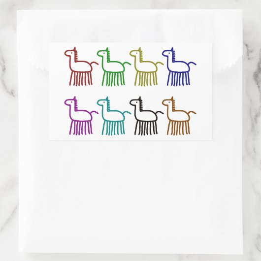 sleipnir8 rechteckiger aufkleber (Tasche)