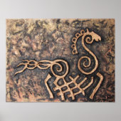 Sleipnir, achtbeiniges Pferd von Odin Poster (Vorne)