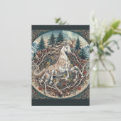Sleipnir Wald Mythos Kunst Flache Dankeskkarte Dankeskarte (Stehend Vorderseite)