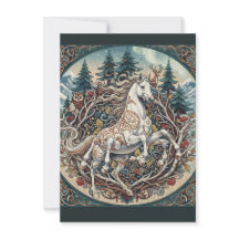 Sleipnir Wald Mythos Kunst Flache Dankeskkarte