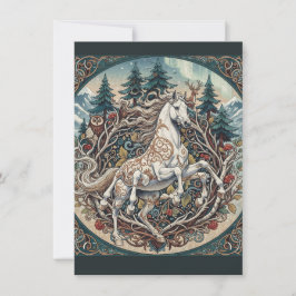 Sleipnir Woodland Myth Art Flat Thank You Card Dankeskarte