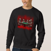 Sleletts Poker Sweatshirt spielen (Vorderseite)