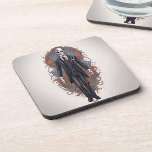 SLENDER MAN MYTH TAT STIL GETRÄNKEUNTERSETZER (Linke Seite)