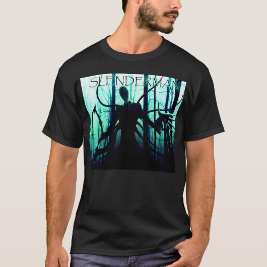Slenderman gruselige Teigwaren schlanken Mannes T-Shirt (Vorderseite)