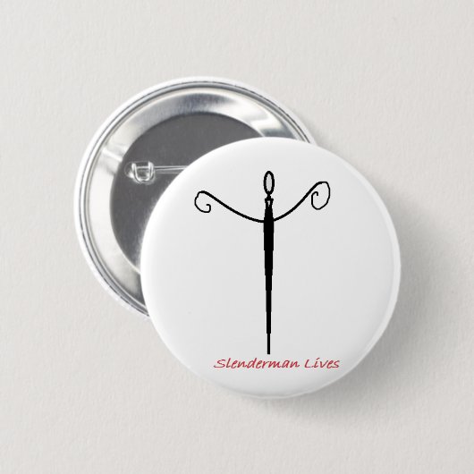 Slenderman Leben Button (Vorne & Hinten)