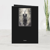 Slenderman Slender Man Happy Birthday Name Karte (Rückseite)