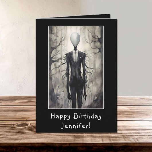 Slenderman Slender Man Happy Birthday Name Karte