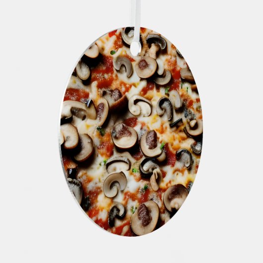 Slice-Baby | Funny Mushroom Pizza Pub Ornament Aus Metall (Vorderseite Rechts)