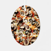 Slice-Baby | Funny Mushroom Pizza Pub Ornament Aus Metall (Vorderseite links)
