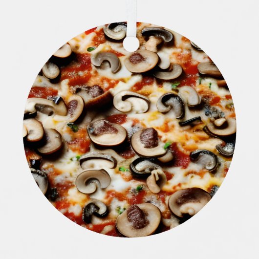 Slice-Baby | Funny Mushroom Pizza Pub Ornament Aus Metall (Vorderseite)