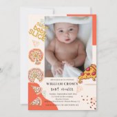 Slice Baby Slice Pizza Time Baby Dusche Einladung (Vorderseite)