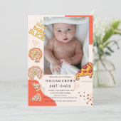 Slice Baby Slice Pizza Time Baby Dusche Einladung (Stehend Vorderseite)