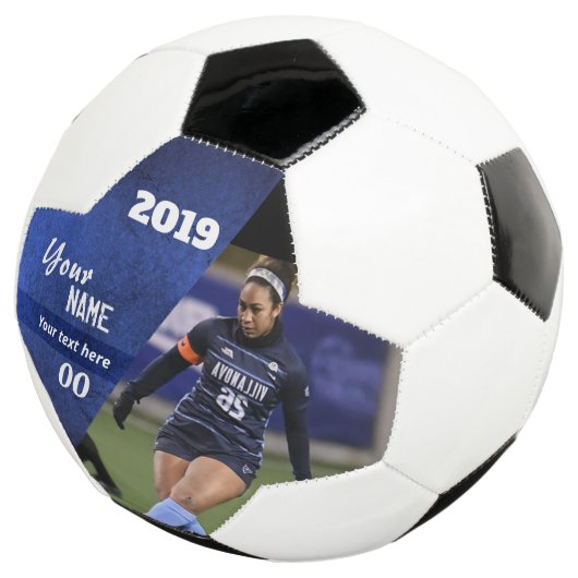 Slice Custom Soccer Ball Blue (Dreiviertel)