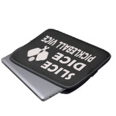 Slice Dice Pickleball Vice Funny Pickleball Player Laptopschutzhülle (Vorne Knopf)