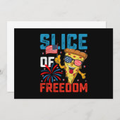Slice Freedom 4. Juli Pizza USA Flag Sonnenbrille Einladung (Vorne/Hinten)