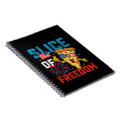 Slice Freedom 4. Juli Pizza USA Flag Sonnenbrille Notizblock (Rechte Seite)