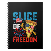 Slice Freedom 4. Juli Pizza USA Flag Sonnenbrille Notizblock (Vorderseite)