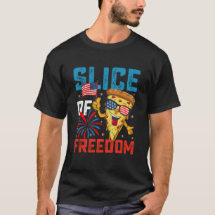 Slice Freedom 4. Juli Pizza USA Flag Sonnenbrille T-Shirt