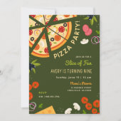 Slice Fun Kindergeburtstag Pizza Party Einladung (Vorderseite)