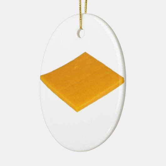 Slice of Cheese Keramik Ornament (Links)