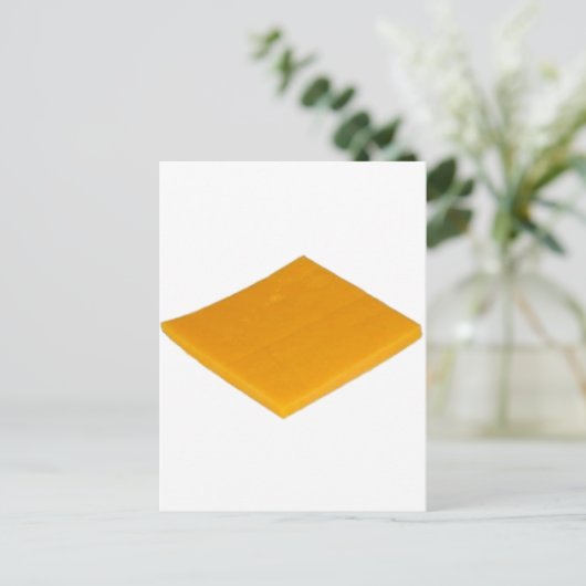 Slice of Cheese Postkarte (Stehend Vorderseite)