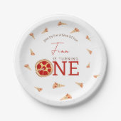 Slice Of Fun 1st Birthday  Pappteller (Vorderseite)