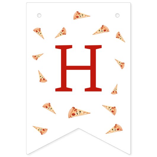 Slice Of Fun 1st Birthday  Wimpelkette (Zweite Fahne)