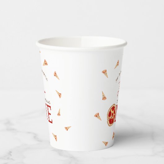 Slice of Fun First Birthday Paper cup Pappbecher (Links)