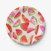Slice of Summer Watermelon Paper Plates Pappteller (Vorderseite)