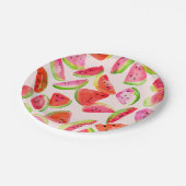Slice of Summer Watermelon Paper Plates Pappteller (Schrägansicht)