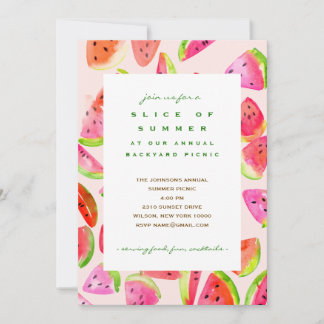 Slice of Summer Watermelon Party Invitation Einladung