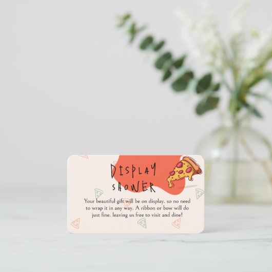 Slice Pizza Time Display Dusche Begleitkarte (Stehend Vorderseite)