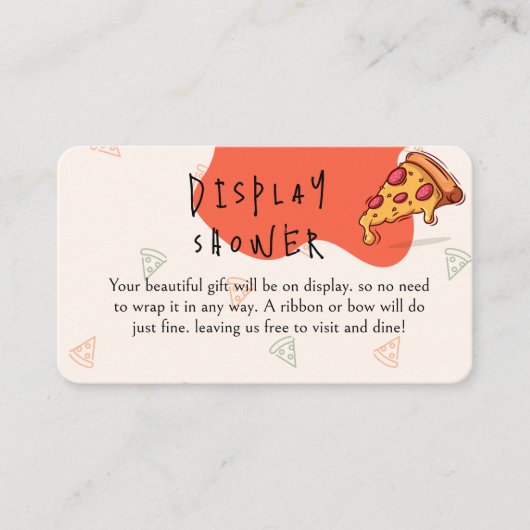 Slice Pizza Time Display Dusche Begleitkarte (Vorderseite)