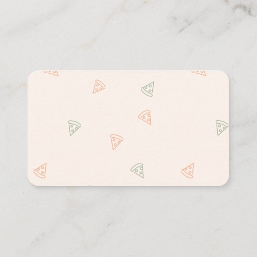 Slice Pizza Time Display Dusche Begleitkarte (Rückseite)