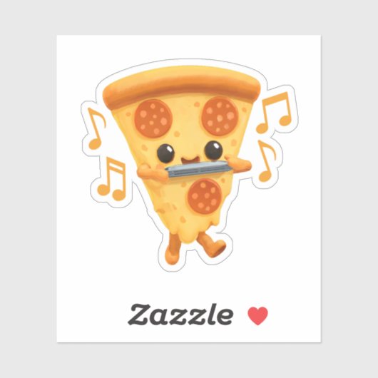 Slice Playing a Harmonica Aufkleber (Blatt)