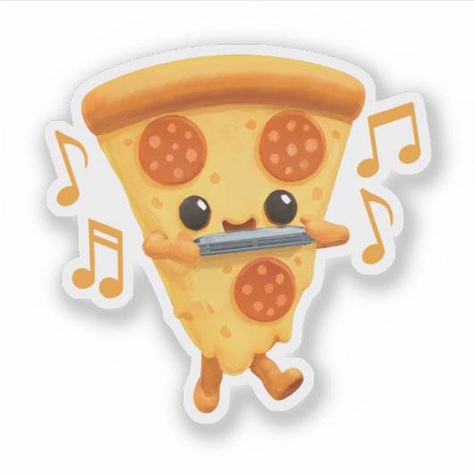 Slice Playing a Harmonica Aufkleber (Vorderseite)