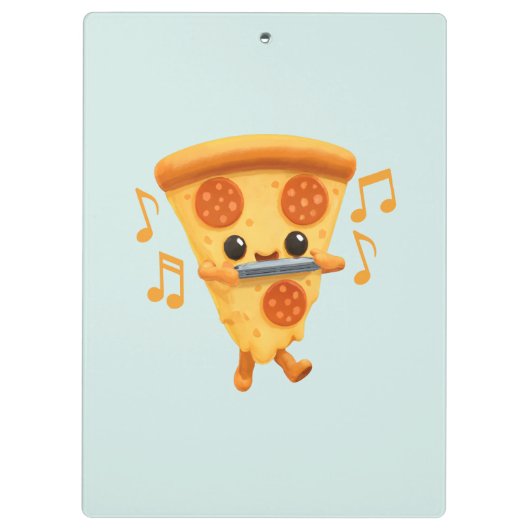 Slice Playing a Harmonica Niedlich Klemmbrett (Rückseite)