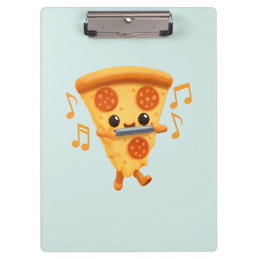 Slice Playing a Harmonica Niedlich Klemmbrett (Vorderseite)