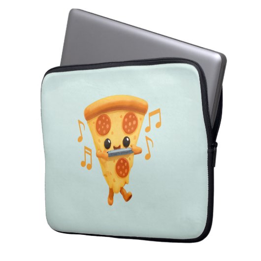 Slice Playing a Harmonica Niedlich Laptopschutzhülle (Vorderseite Links)