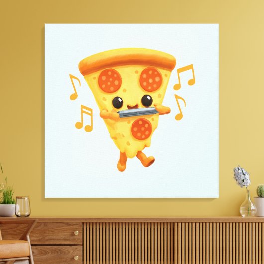 Slice Playing a Harmonica Niedlich Leinwanddruck (Insitu (Wohnzimmer))